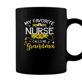 My Favorite Nurse Calls Me Grandma Sunflowers Mothers Day Coffee Mug - Seseable