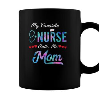 My Favorite Nurse Calls Me Mom Watercolor Proud Mother Coffee Mug - Seseable