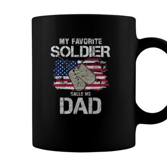 My Favorite Soldier Calls Me Dad Military Gift Coffee Mug - Seseable