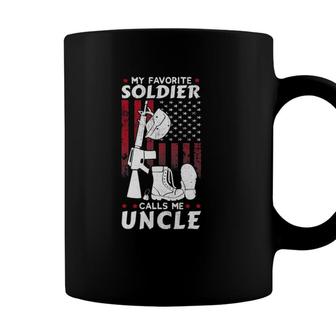 My Favorite Soldier Calls Me Uncle Us Army Veteran Coffee Mug - Seseable