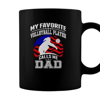 My Favorite Volleyball Player Calls Me Dad Proud Father Gift Coffee Mug - Seseable