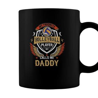 My Favorite Volleyball Player Calls Me Daddy Fathers Day Coffee Mug - Seseable
