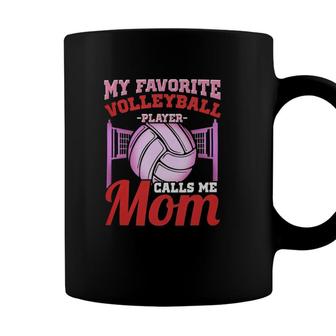 My Favorite Volleyball Player Calls Me Mom Volleyball Mom Coffee Mug - Seseable