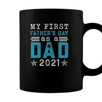 My First Fathers Day As A Dad 2021 First Time Daddy New Dad Vintage Coffee Mug - Seseable
