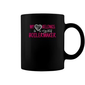 My Heart Belongs To A Sexy Boilermaker Wife Coffee Mug - Monsterry DE