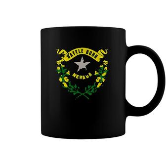 Nevada State Flagdistressed Cool Tee Patriotic Coffee Mug | Mazezy