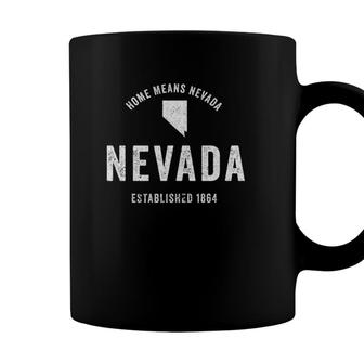 Nevada State Home State Retro Distressed Coffee Mug - Seseable