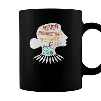 Never Underestimate The Power Of A Girl With Book Ruth Rbg Coffee Mug - Seseable