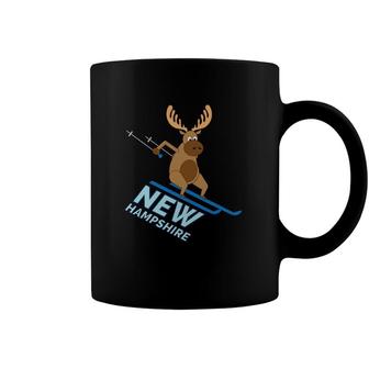 New Hampshire Nh Skiing Moose Winter Coffee Mug | Mazezy