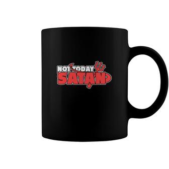 Not Today Satan Christian Religious Jesus Coffee Mug - Monsterry DE