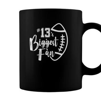 Number 13S Biggest Fan Football Player Mom Dad Family Coffee Mug - Seseable