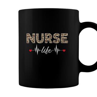 Nurse Life Leopard Nurse Heart Beat Great New 2022 Coffee Mug - Seseable