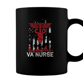 Nursing Patriot Usa Nurse American Flag Va Nurse 4Th Of July Coffee Mug - Seseable