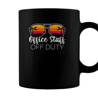 Office Staff Off Duty Sunglasses Beach Sunset Coffee Mug - Seseable