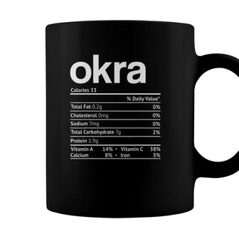Okra Nutrition Facts Funny Thanksgiving Christmas Food Coffee Mug - Seseable