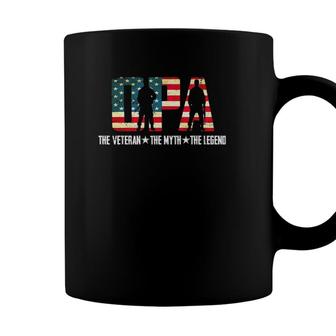 Opa The Veteran The Myth The Legend For Dad Fathers Day Coffee Mug - Seseable