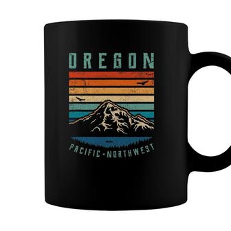 Oregon Retro Vintage Portland Home State Mountains Coffee Mug - Seseable