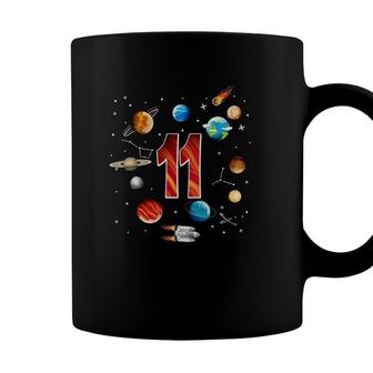 Outer Space 11 Years Old 11Th Birthday Boys Planets Astronaut Coffee Mug - Seseable