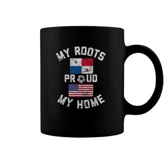 Panama Soccer My Roots My Home Vintage Flag Fan Coffee Mug | Mazezy