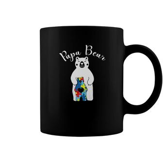 Papa Bear Autism Awareness Gift For Dad Father Coffee Mug - Monsterry CA