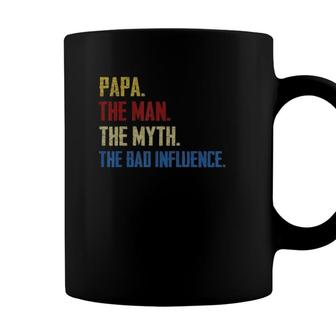 Papa Man Myth The Bad Influence Fathers Day Grandpa Coffee Mug - Seseable