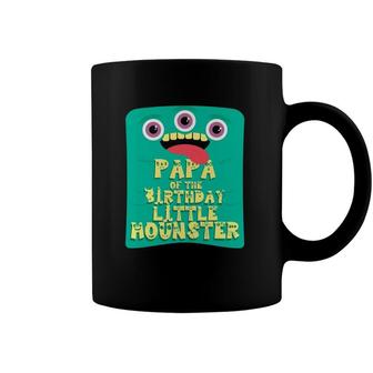 Papa Of The Birthday Boy Little Monster Matching Family Coffee Mug | Mazezy