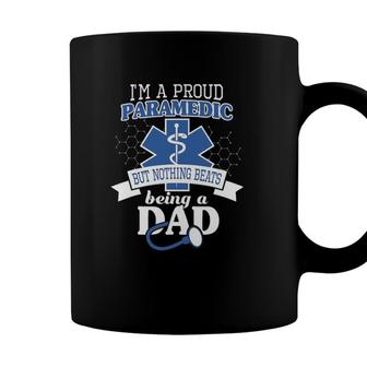 Paramedic And Proud Dad Cool Gift For Daddy Emt Father Coffee Mug - Seseable