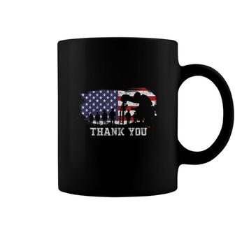 Patriotic American Flag Thank You 4Th Of July Memorial Day Coffee Mug - Seseable