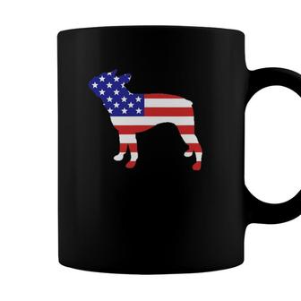 Patriotic American Us Flag Fourth Of July French Bulldog Dog Coffee Mug - Seseable
