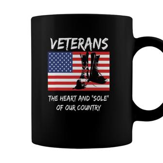 Patriotic American Veterans Day Usa Flag Combat Boots Coffee Mug - Seseable