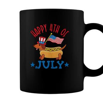 Patriotic Dachshund - Hot Dog - Fourth 4Th Of July Coffee Mug - Seseable