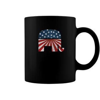 Patriotic Elephan America Usa Republican Party Coffee Mug - Monsterry