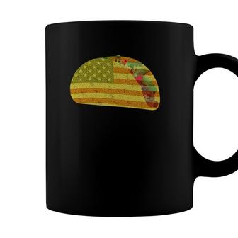 Patriotic Taco Lover Usa American Flag Funny July 4Th Gift Coffee Mug - Seseable