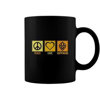 Peace Love Happiness Cool Beer Lover Gifts Coffee Mug - Seseable
