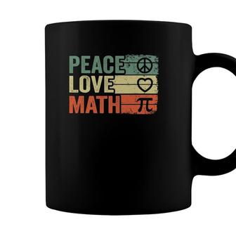 Peace Love Math Vintage Math Nerd Retro Funny Math Teacher Coffee Mug - Seseable