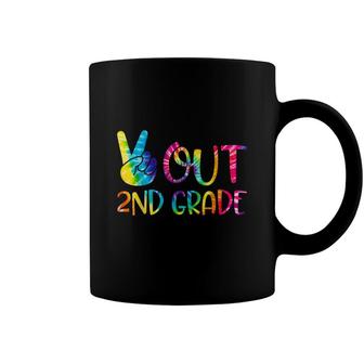 Peace Out 2Nd Grade Happy Last Day Of School Tie Dye Student Coffee Mug - Seseable