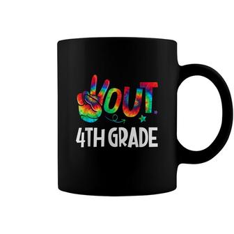 Peace Out 4Th Grade Last Day Of School 4Th Grad Tie Dye Kids Coffee Mug - Seseable