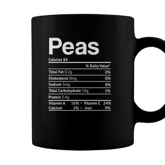 Peas Nutrition Facts Funny Thanksgiving Christmas Food Coffee Mug - Seseable
