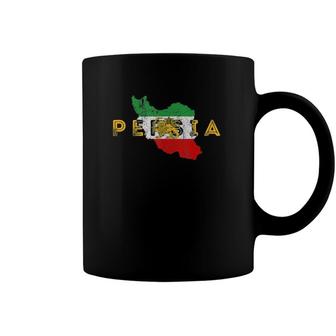 Persian Map And Flag Souvenir - Distressed Persia Coffee Mug | Mazezy
