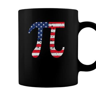 Pi Day American Flag Patriotic Math Nerd 314 July 4Th Gift Coffee Mug - Seseable