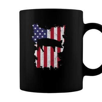 Pig Farm 4Th Of July Usa Flag Us America Vintage Coffee Mug - Seseable