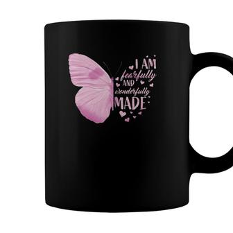 Pink Butterfly Christian Bible Verse Sayings Religious Gifts Coffee Mug - Seseable