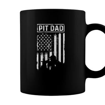 Pit Dad Pitbull Dad 4Th Of July American Flag Coffee Mug - Seseable