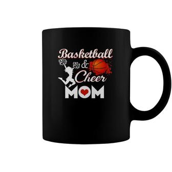 Play Basketball And Cheer Mom High School Player Coffee Mug | Mazezy