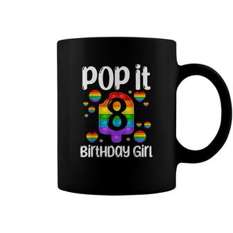 Pop It I M 8Th Birthday Girls Boys 8 Year Old Coffee Mug - Seseable