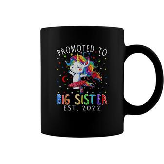 Promoted To Big Sister Est 2022 Unicorn Mothers Day Coffee Mug - Seseable