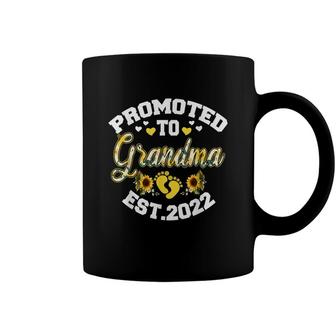 Promoted To Grandma Est 2022 Sunflower Floral Decor Coffee Mug - Seseable