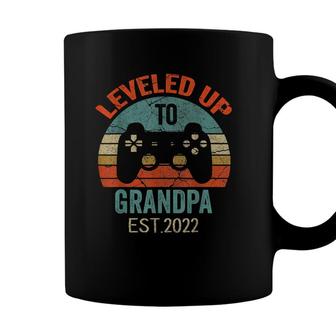 Promoted To Grandpa 2022 Leveled Up Grandpa Est 2022 Coffee Mug - Seseable