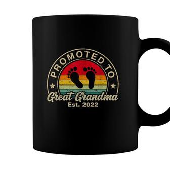 Promoted To Great Grandma Est 2022 Women First Time Grandma Coffee Mug - Seseable