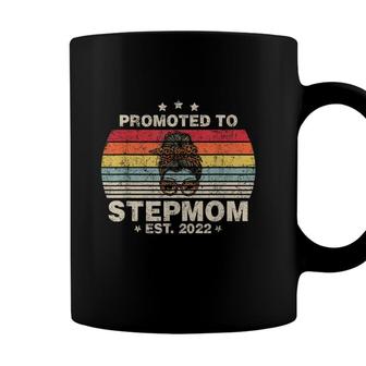 Promoted To Stepmom Est 2022 Women Retro First Time Step Mom Coffee Mug - Seseable